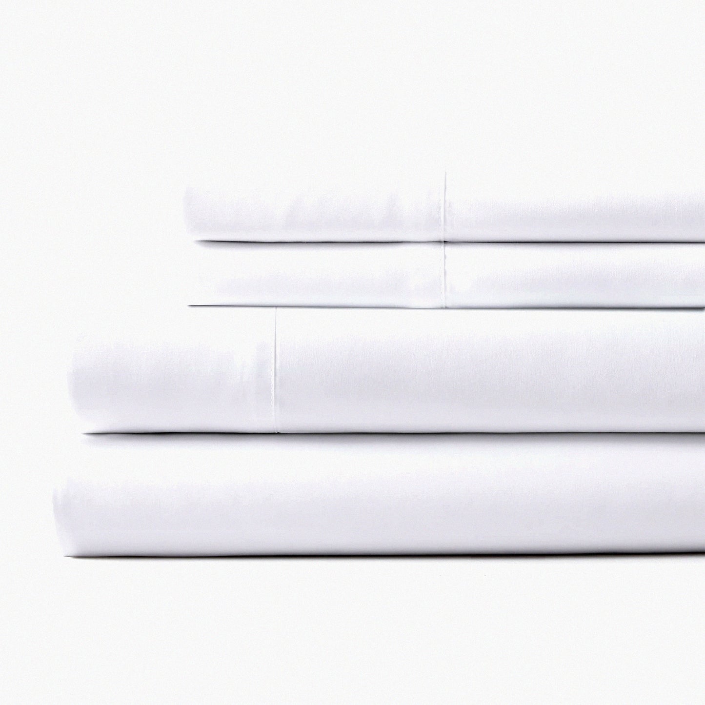 Bamboo Breeze Cooling Sheet Set - 4 Piece Full Luxury Sheets with Deep Pocket, Breathable Silky Bedding & Pillowcases in White - Temperature Regulating Eco-Friendly Rayon Sheets