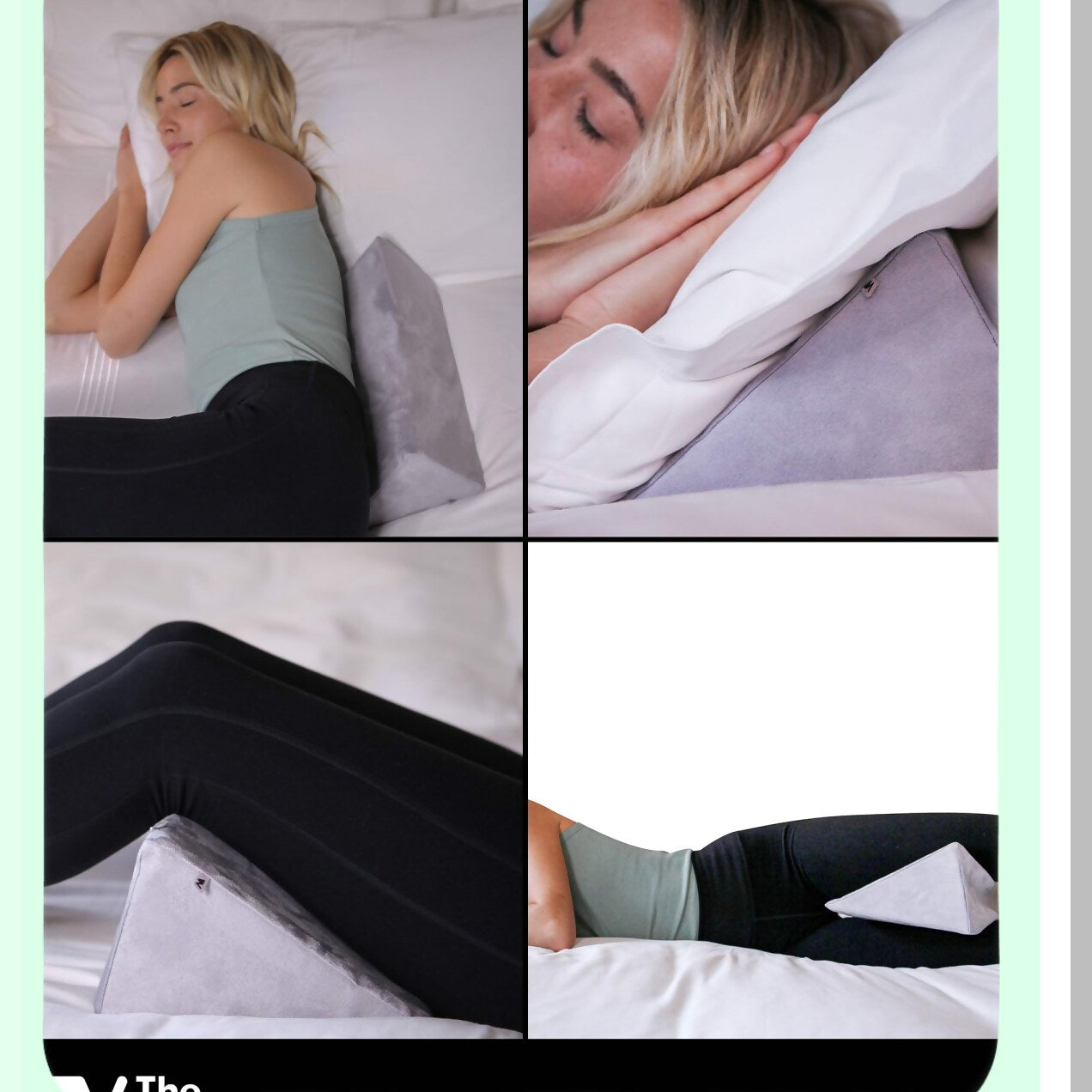 Foam Positioning Pregnancy Pillow - Made in USA - Medical Ramp Tablet Knee Gray Supportive Small Position Pillow