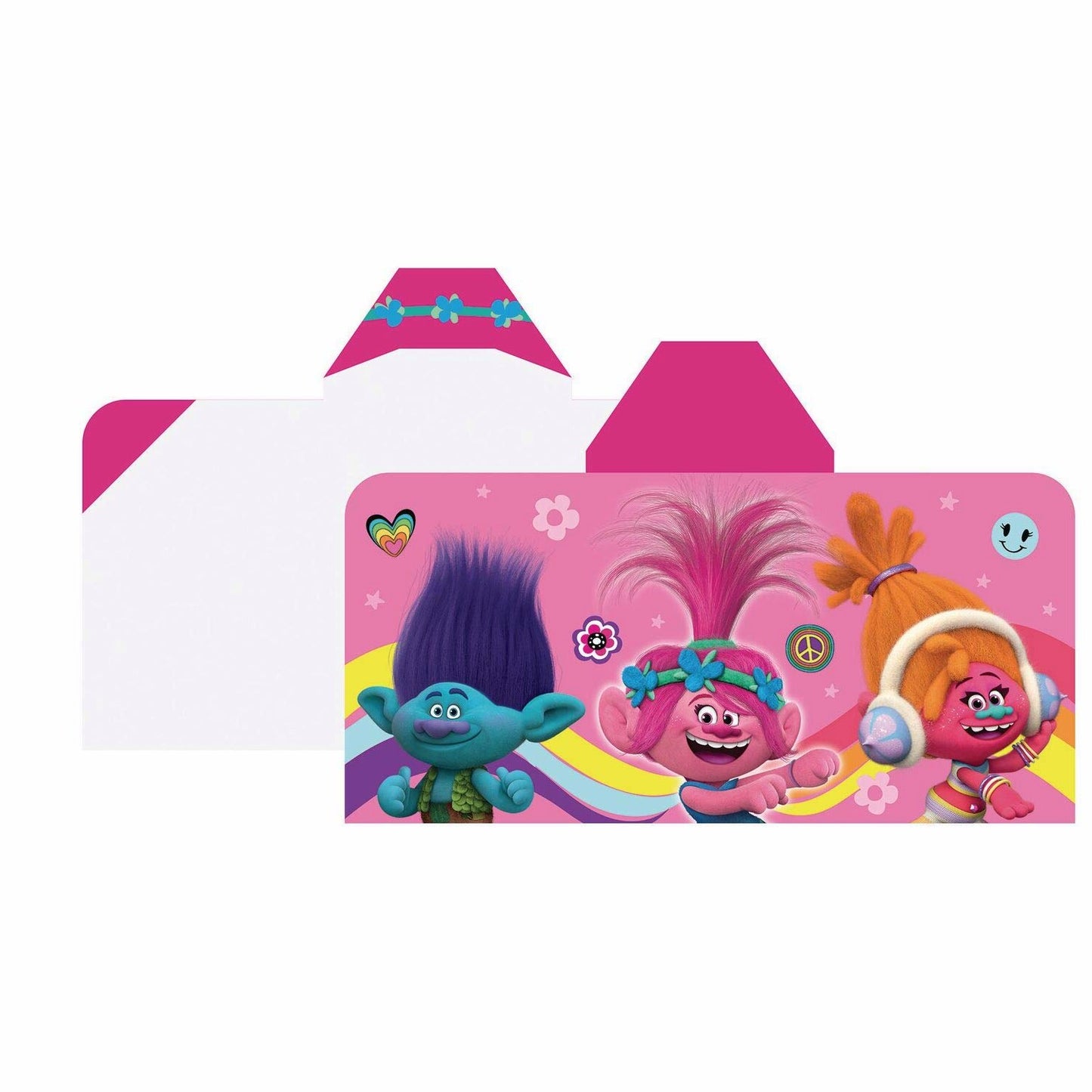 Trolls Hooded Towel 50" x 24" Cotton