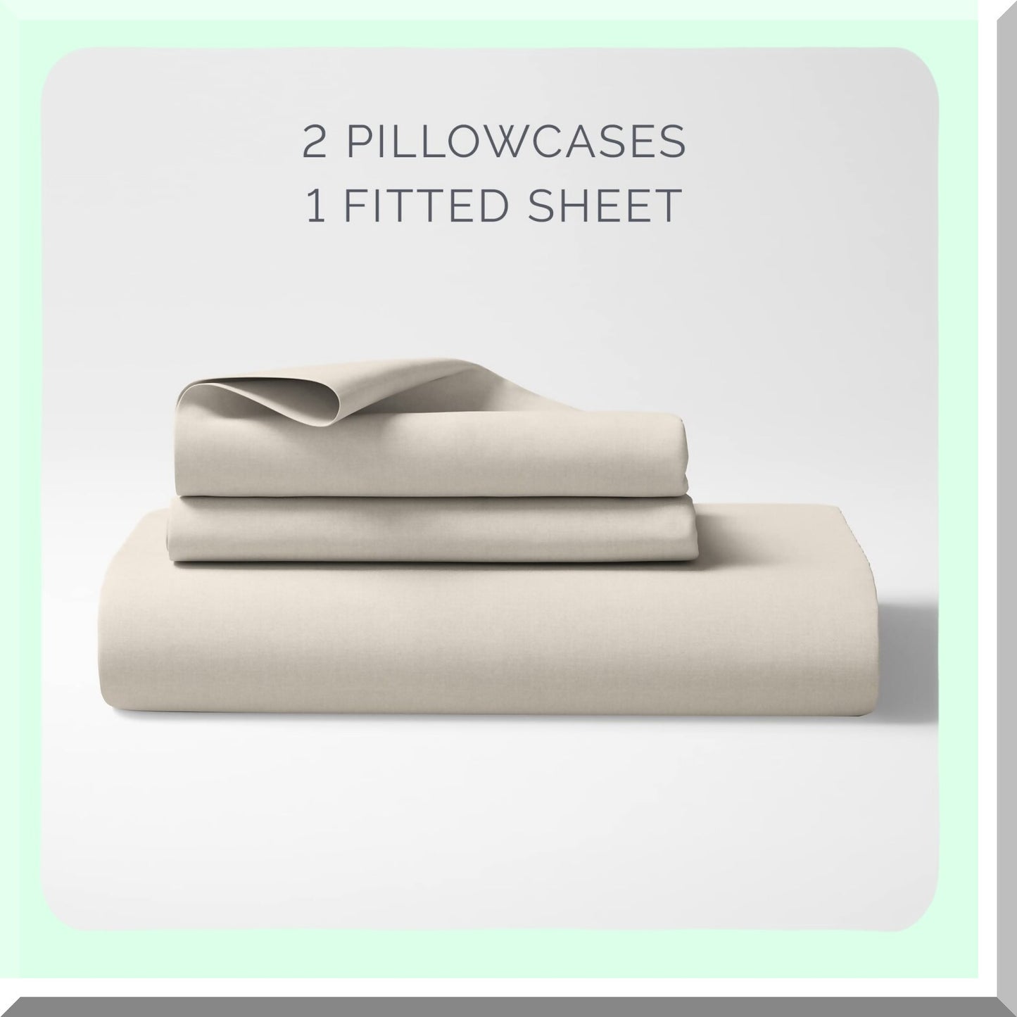 Cotton Jersey Queen Size Fitted Sheet Set - 60 x 80 Inches - 18 Inch Deep Pocket - 2 Pillowcases - Soft & Breathable - Bedding Set for Queen Mattress