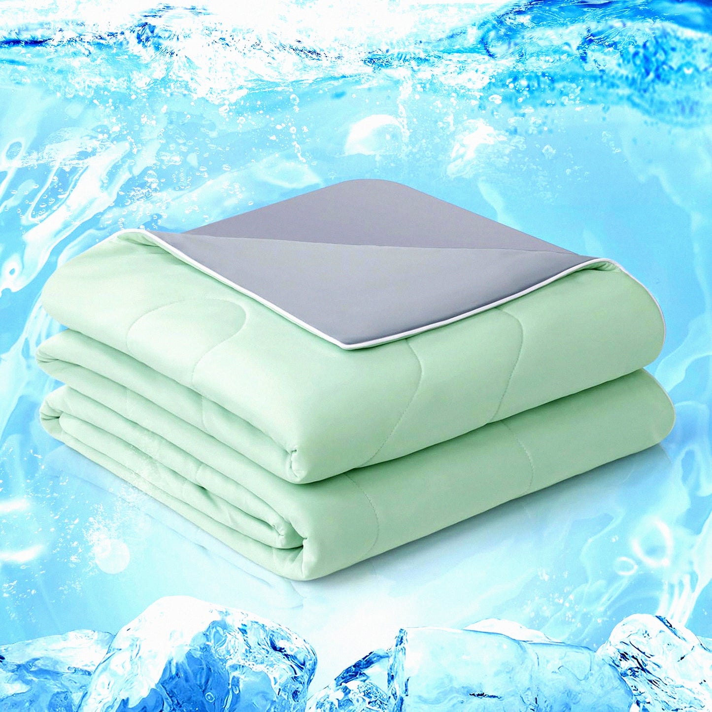 ChillMax Cooling Comforter - Cold Touch Fabric, Double-Sided Cool Design, Soft Fluffy Blanket for Night Sweats & Hot Sleepers - Queen Size (90"x90")