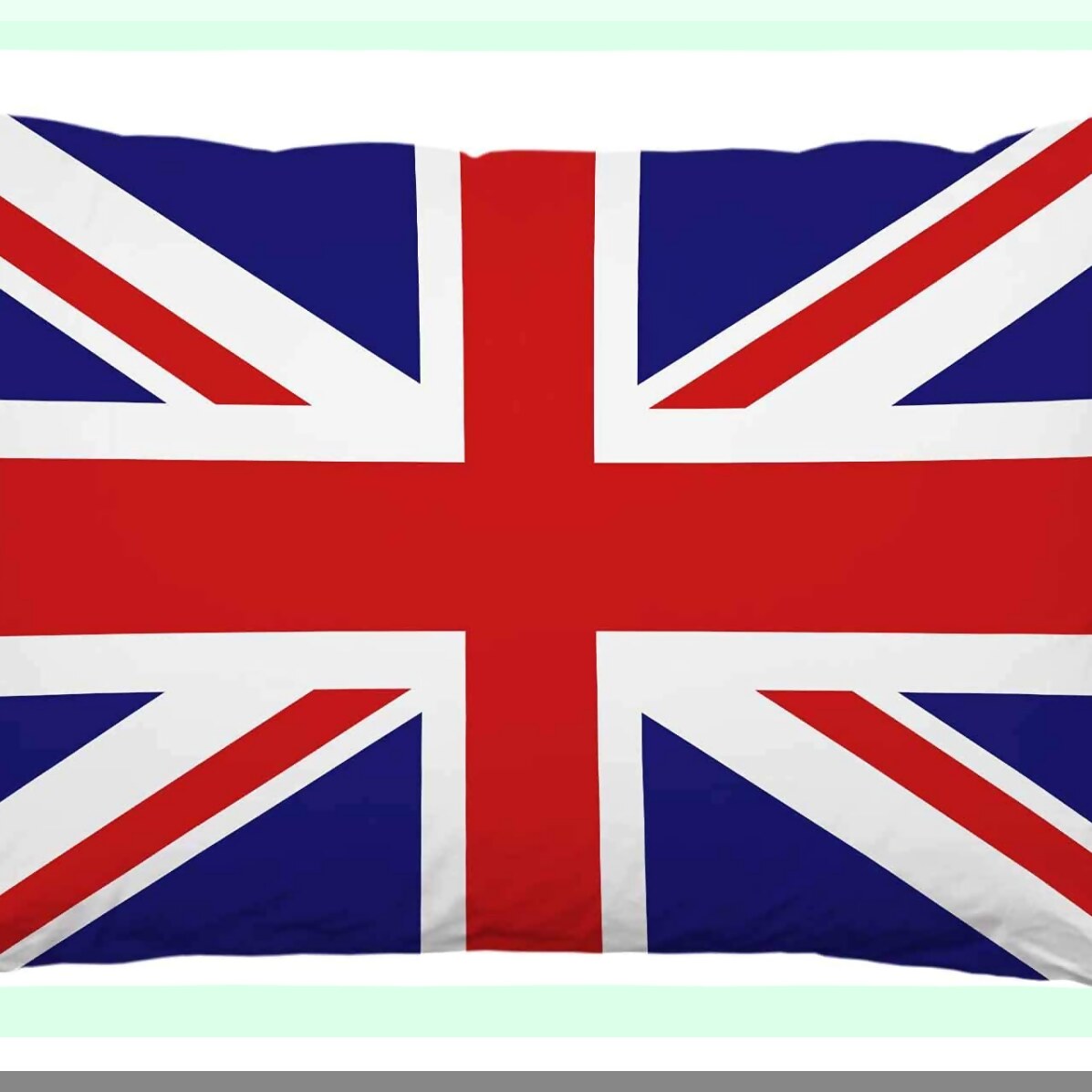 Patriotic Union Jack Flag Decor Lumbar Pillow Case - British Flag Throw Pillow Cover for Sofa Couch Bed - Standard Queen Size 20x30 Inch