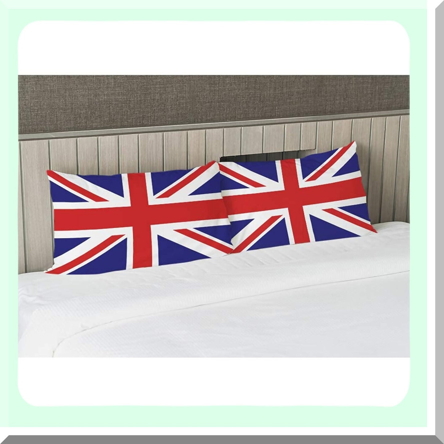 Patriotic Union Jack Flag Decor Lumbar Pillow Case - British Flag Throw Pillow Cover for Sofa Couch Bed - Standard Queen Size 20x30 Inch