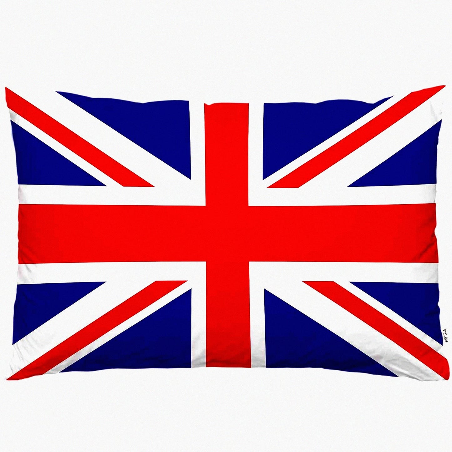 Patriotic Union Jack Flag Decor Lumbar Pillow Case - British Flag Throw Pillow Cover for Sofa Couch Bed - Standard Queen Size 20x30 Inch