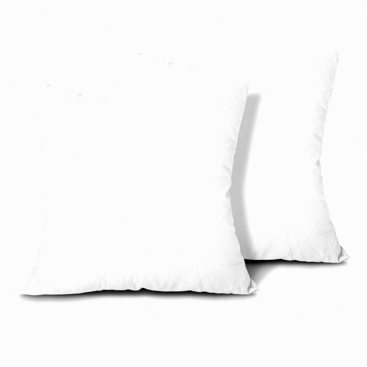 Luxury Plush Pillow Inserts - Set of 2 Hypoallergenic Down Alternative Cushions for Couch, Sham Stuffer, Machine Washable - White, 18x18 - CozyComfort