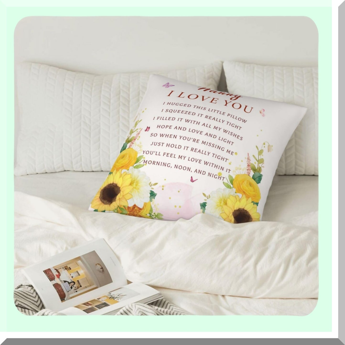 Nanny Appreciation Pillow Covers - Best Nanny Ever Gifts from Grandchildren - Nanny Gift Ideas - Nanny Gifts for Birthday - Nanny Throw Pillow Covers