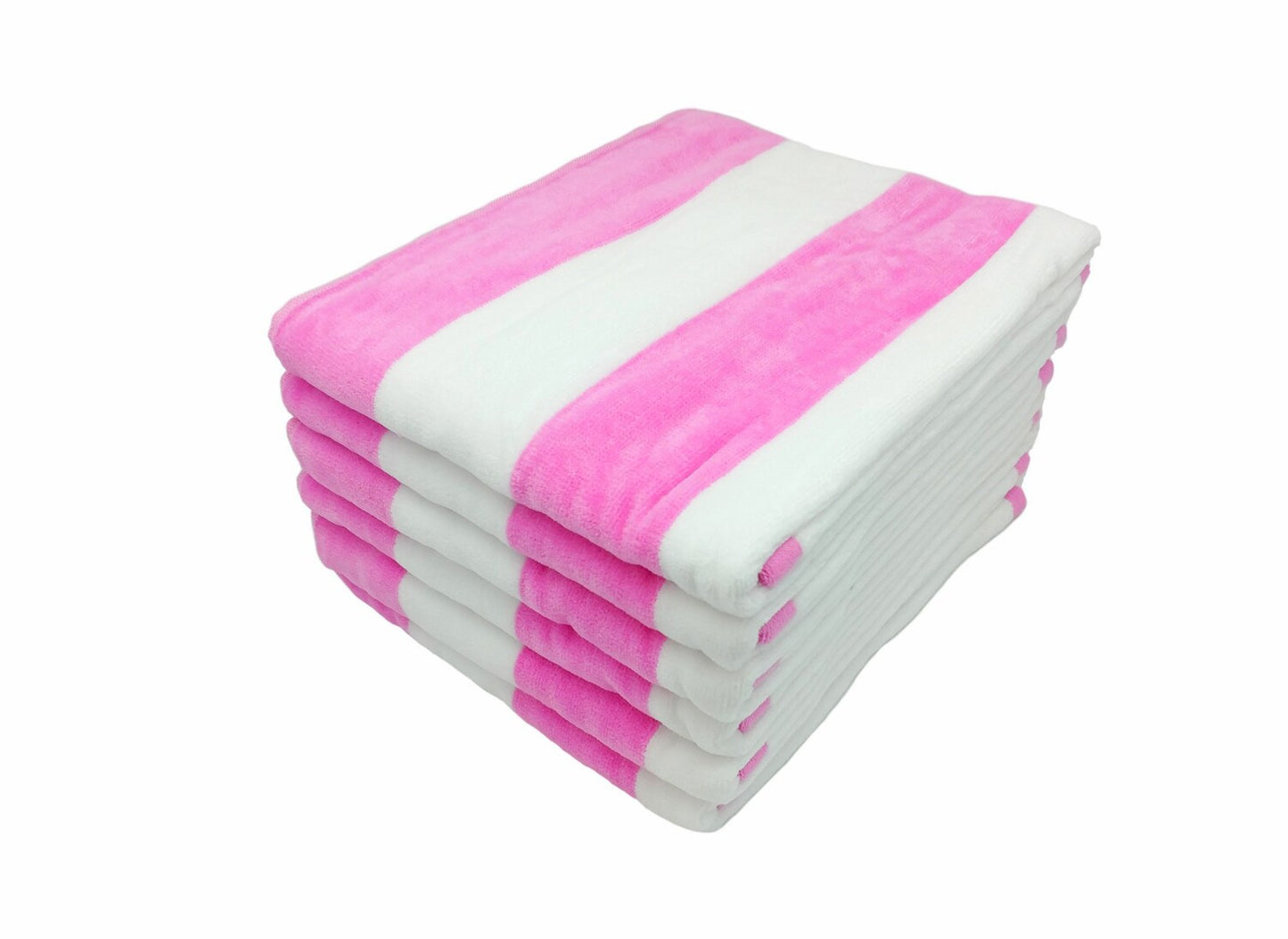 Pink Cotton Terry Hand Towels Set of 6