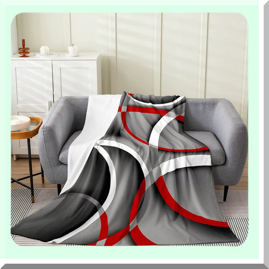 Retro Swirl Fleece Throw Blanket - Soft, Warm, Lightweight Flannel for Couch or Bed, Perfect Gift for Kids and Adults (50x60 Inches)