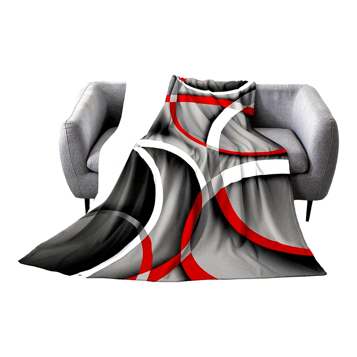 Retro Swirl Fleece Throw Blanket - Soft, Warm, Lightweight Flannel for Couch or Bed, Perfect Gift for Kids and Adults (50x60 Inches)