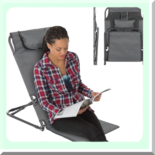 AdjustaLift Bed Backrest - Breathable Reading Chair for Neck, Head, and Lumbar Support. Perfect for Patients and Anyone Sitting Up in Bed. Foldable Design.