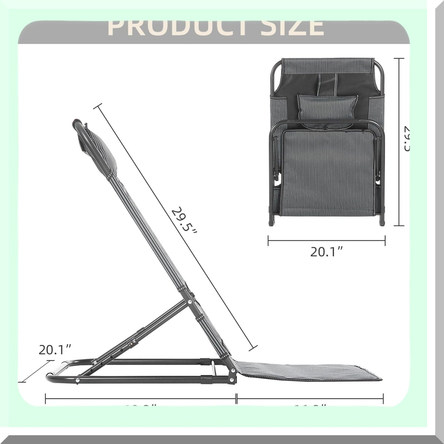 AdjustaLift Bed Backrest - Breathable Reading Chair for Neck, Head, and Lumbar Support. Perfect for Patients and Anyone Sitting Up in Bed. Foldable Design.