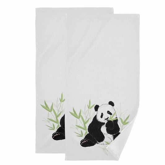 Spring Bamboo Panda Hand Towels 2 Pack