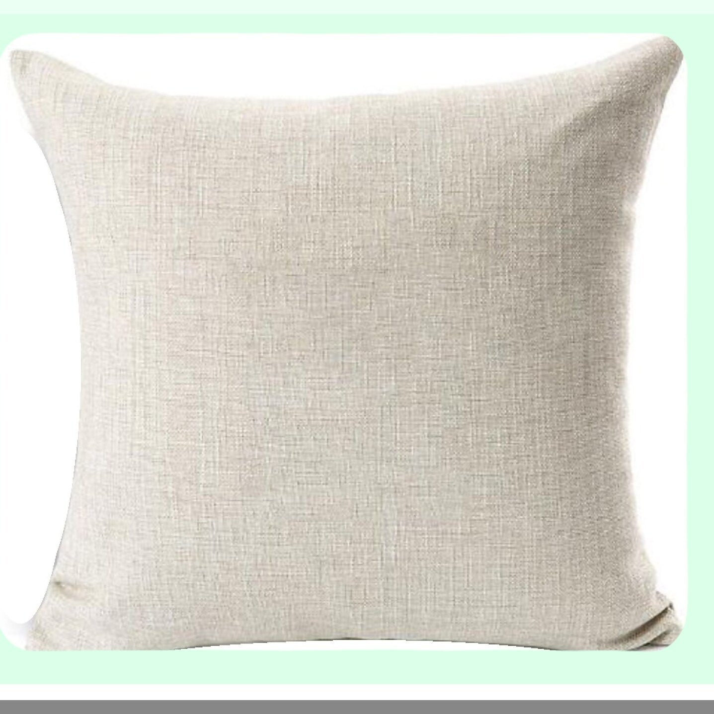 Snowflake Dream Wine Bells Beige Cotton Linen Throw Pillow Cover - Winter Greetings Decorative Square 18X18 Inches