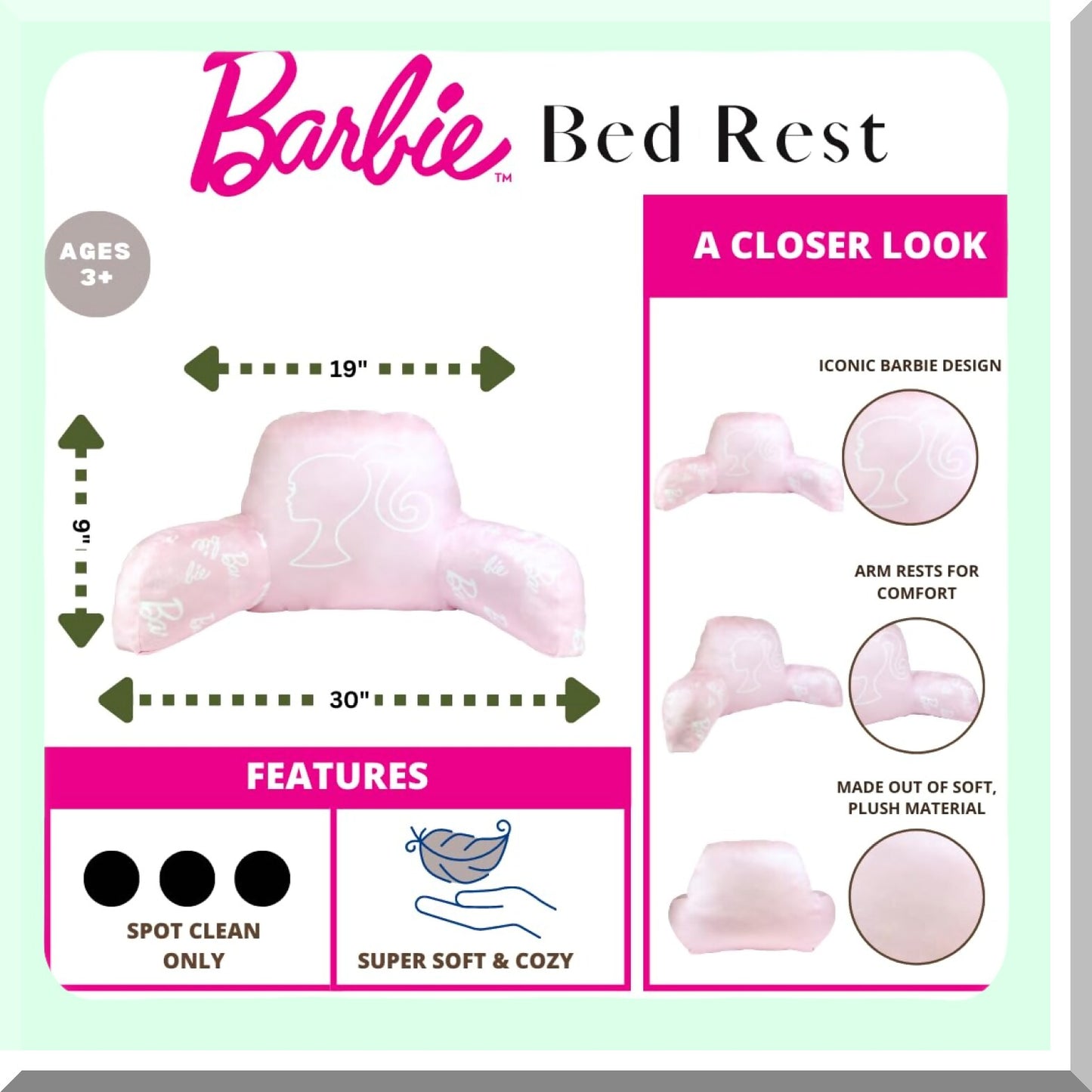 SuperPlush Squishy Movie Luxe Pillow - Officially Licensed Decorative Bed Rest Cushion, 19" x 30" - Ultra Soft and Cozy for Ultimate Comfort