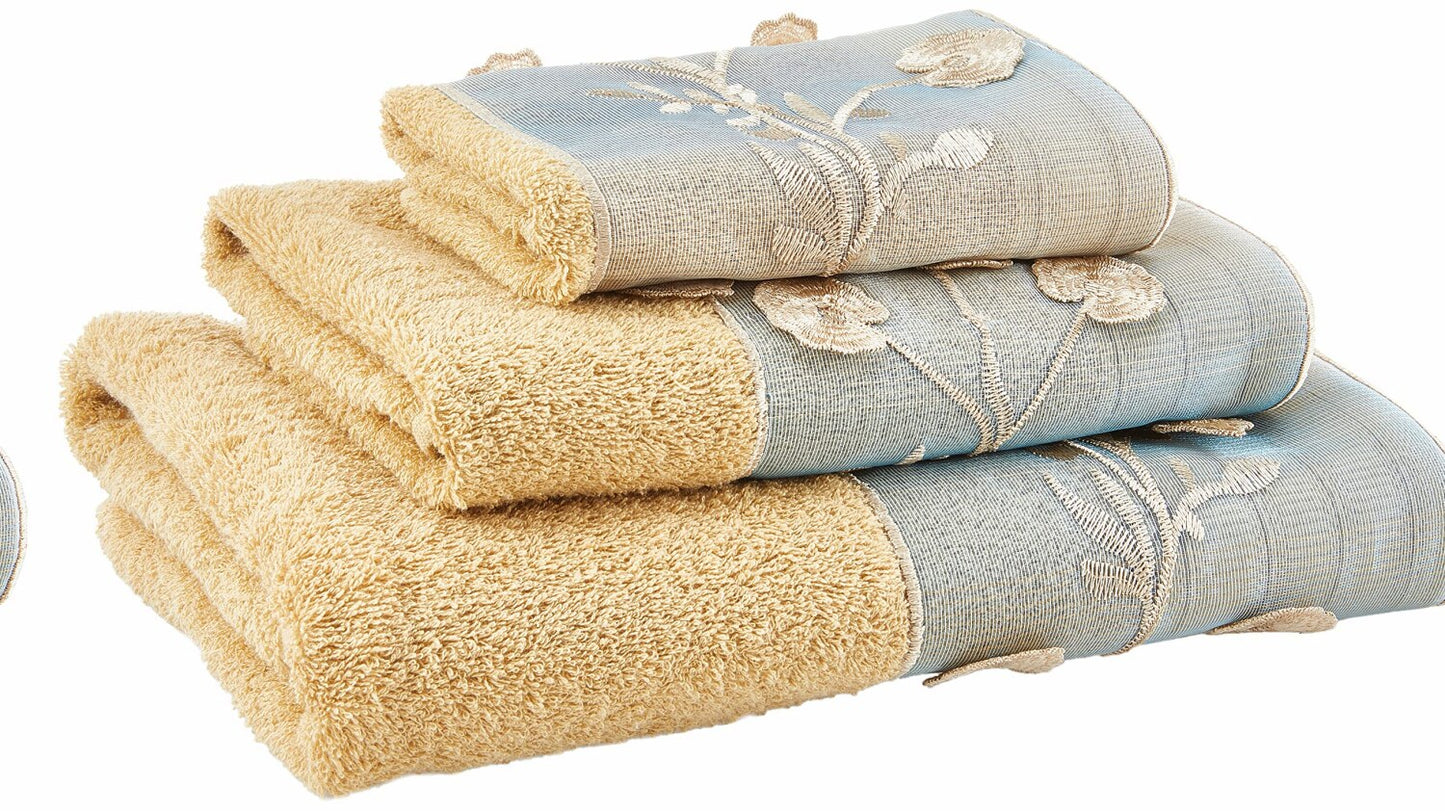 Ombre Rose 3PC Towel Set Blue