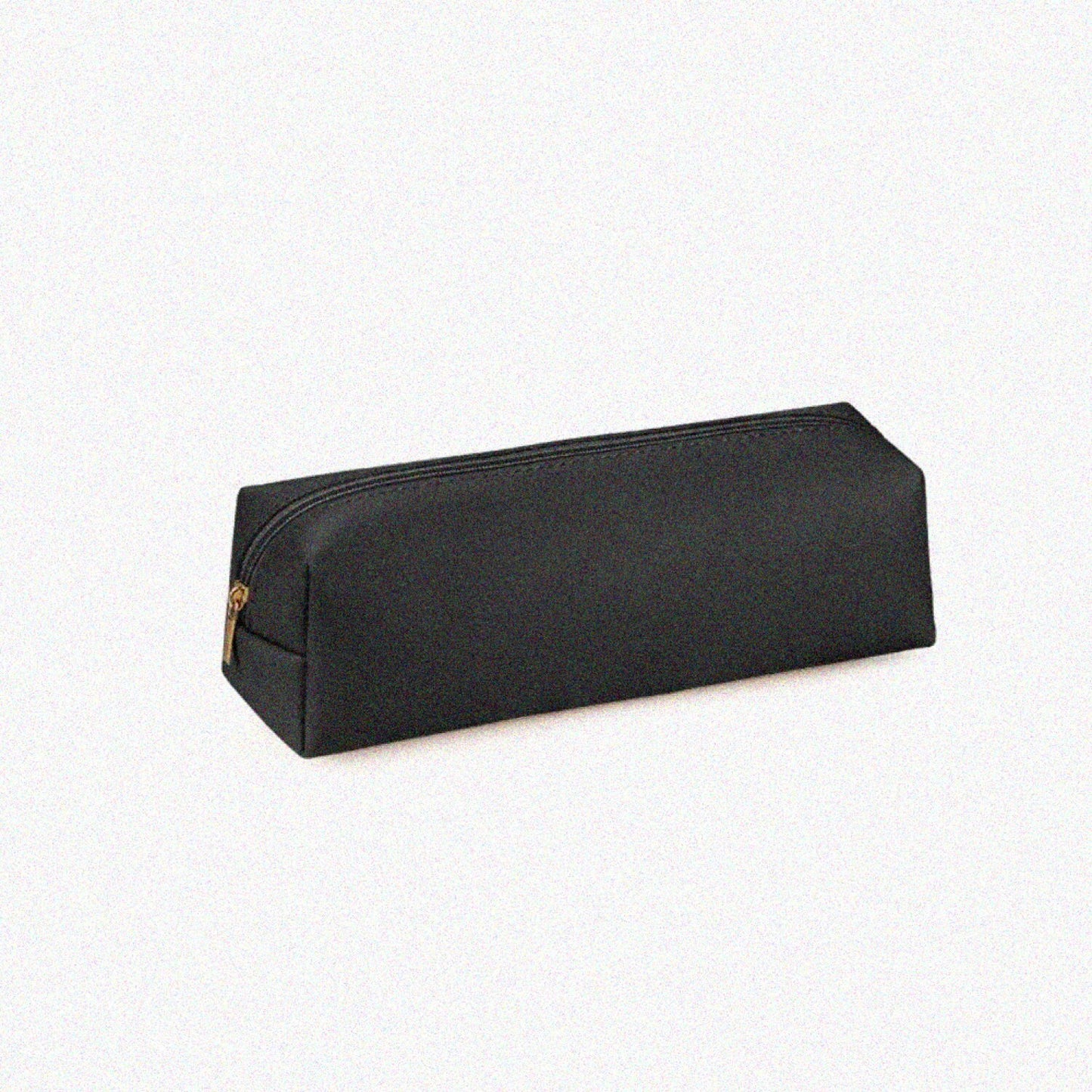 Black PU Leather Pencil Pouch 7.87x2.36x2.36 inches