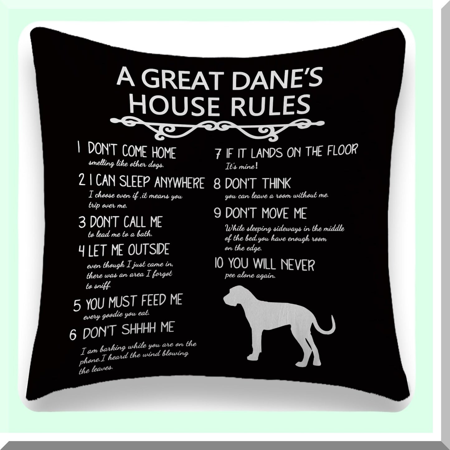 Great Dane Love Decorative Pillowcase - Dog Mom Gifts for Women - Dog Lovers Cushion Cover - 1818 Inch Throw Pillows - Dog Decor - Great Dane Gifts