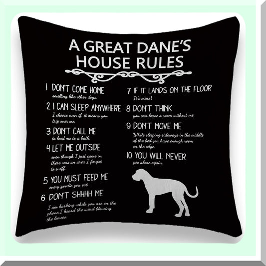 Great Dane Love Decorative Pillowcase - Dog Mom Gifts for Women - Dog Lovers Cushion Cover - 1818 Inch Throw Pillows - Dog Decor - Great Dane Gifts