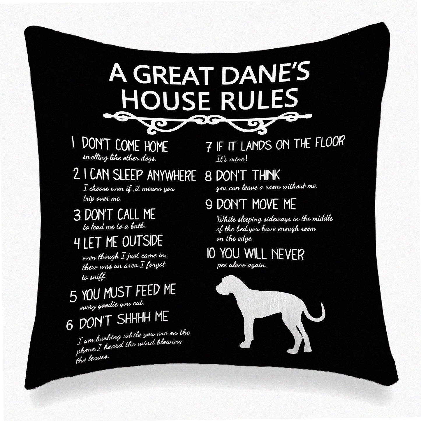 Great Dane Love Decorative Pillowcase - Dog Mom Gifts for Women - Dog Lovers Cushion Cover - 1818 Inch Throw Pillows - Dog Decor - Great Dane Gifts