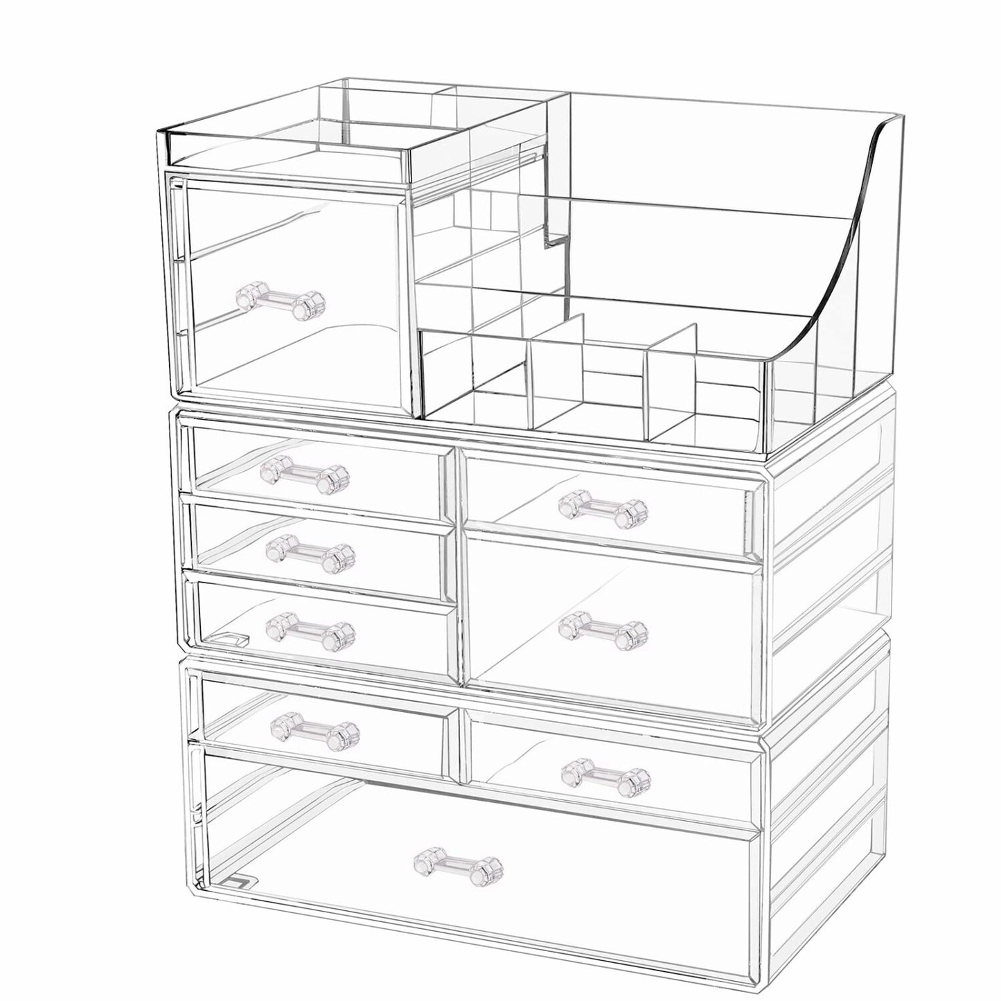 Makeup Storage Organizer with 9 Drawers