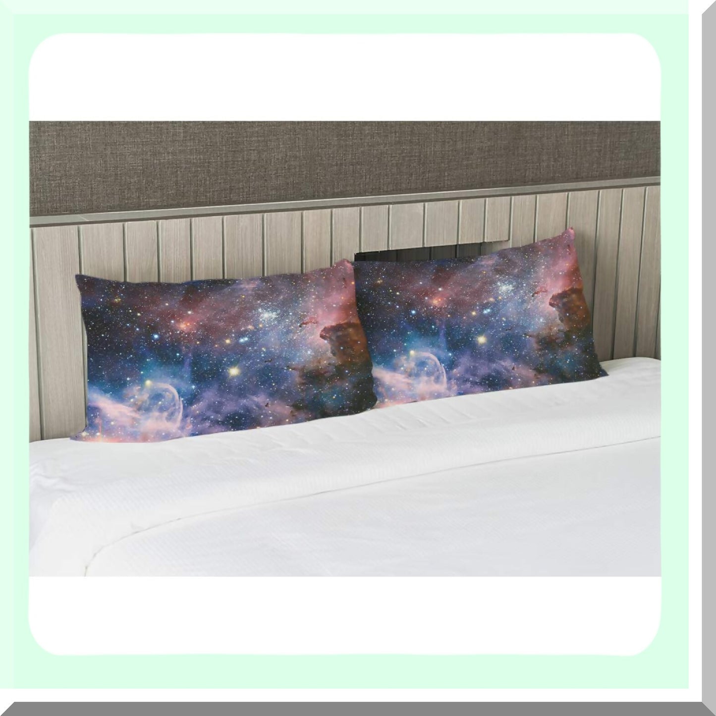Starry Sky Galaxy Lumbar Pillow Case - Outer Space Universe Decor Cushion for Sofa Couch Bed - Astronomy Art Clouds Theme - Standard Queen Size 20x30 Inch