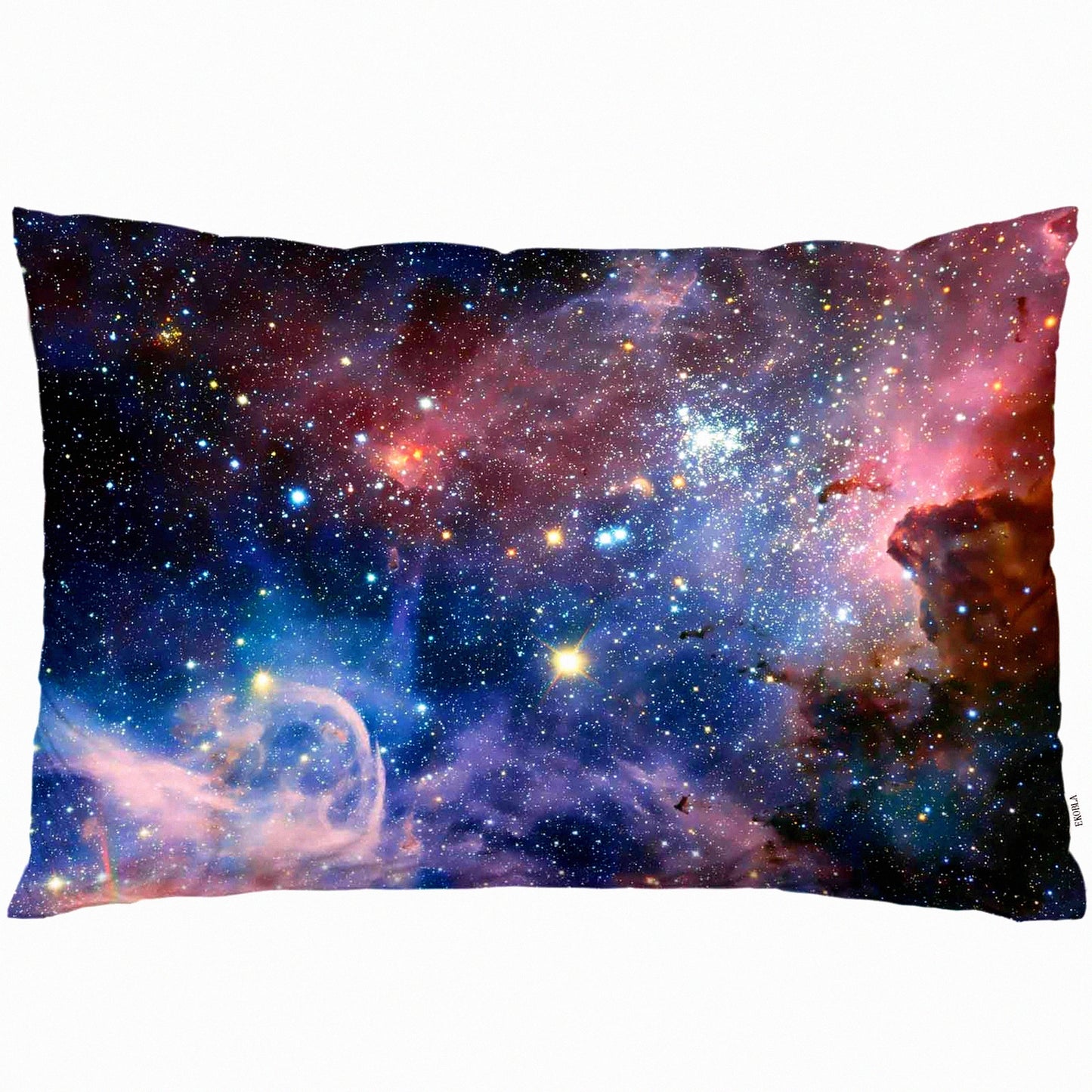 Starry Sky Galaxy Lumbar Pillow Case - Outer Space Universe Decor Cushion for Sofa Couch Bed - Astronomy Art Clouds Theme - Standard Queen Size 20x30 Inch