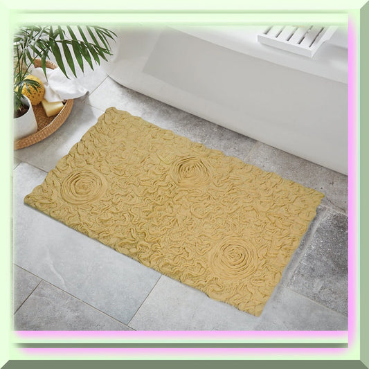 100% Cotton Bath Rug 24x40 Yellow
