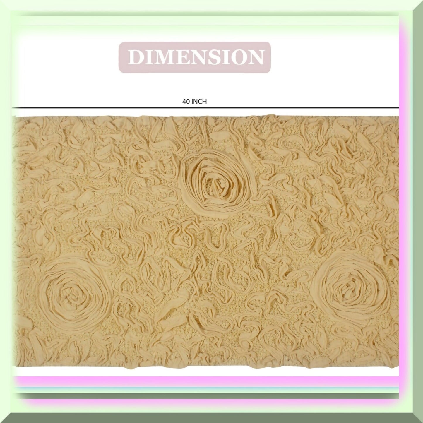 100% Cotton Bath Rug 24x40 Yellow