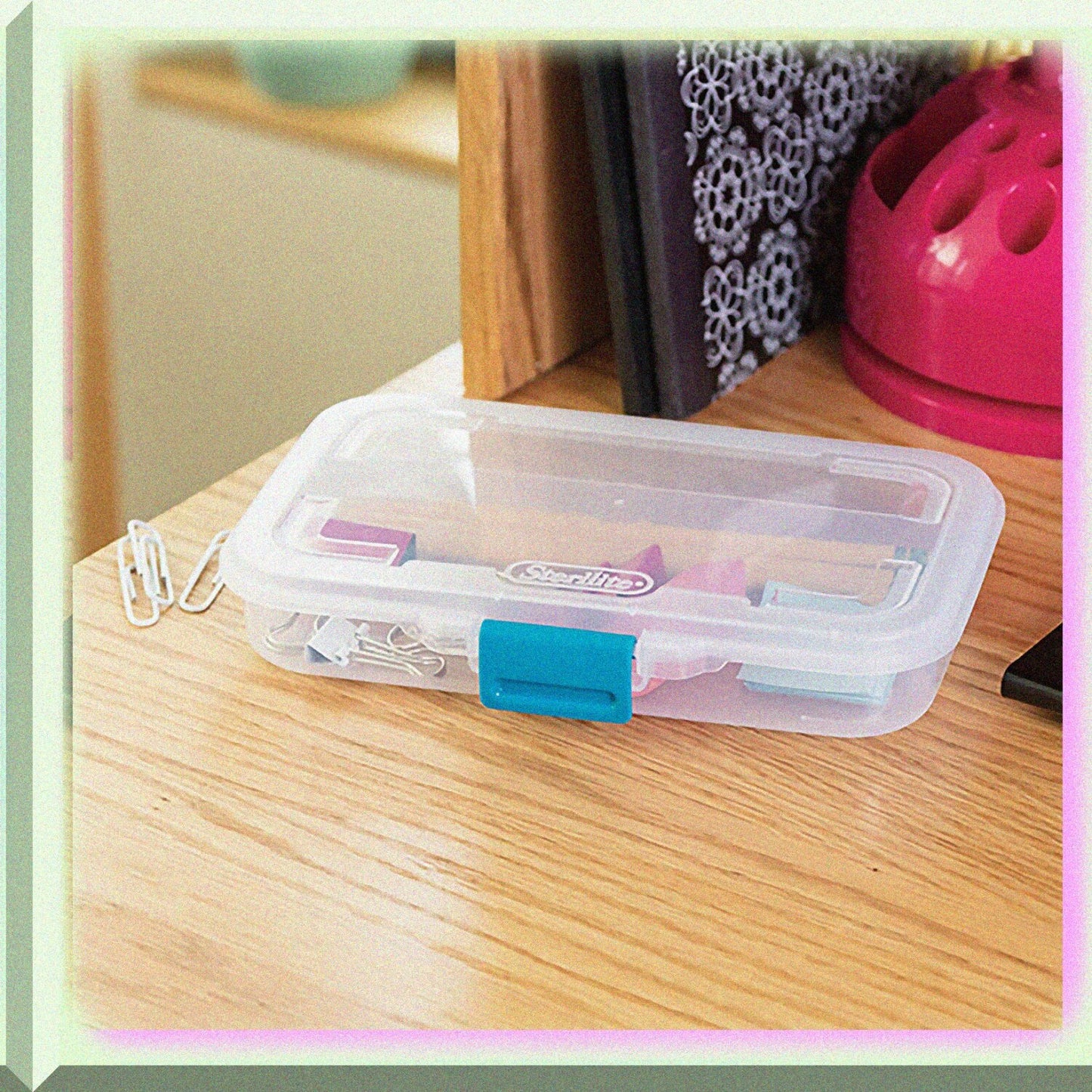 Small White Plastic Divided Box 8.5"