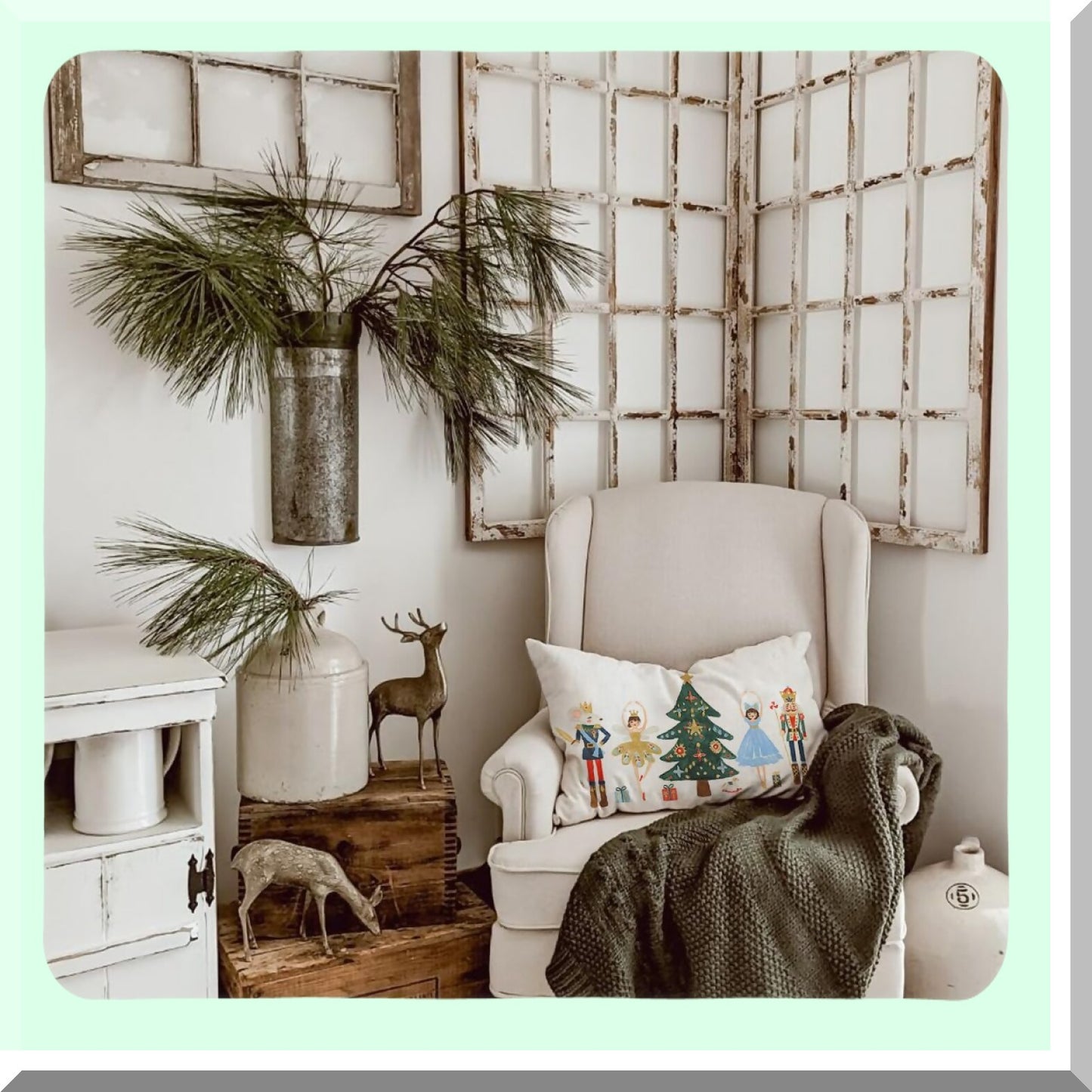 Winter Wonderland Nutcracker Pillow Cover - Festive Holiday Party Decor for Sofa Couch - 12x20 Inch Cushion Case