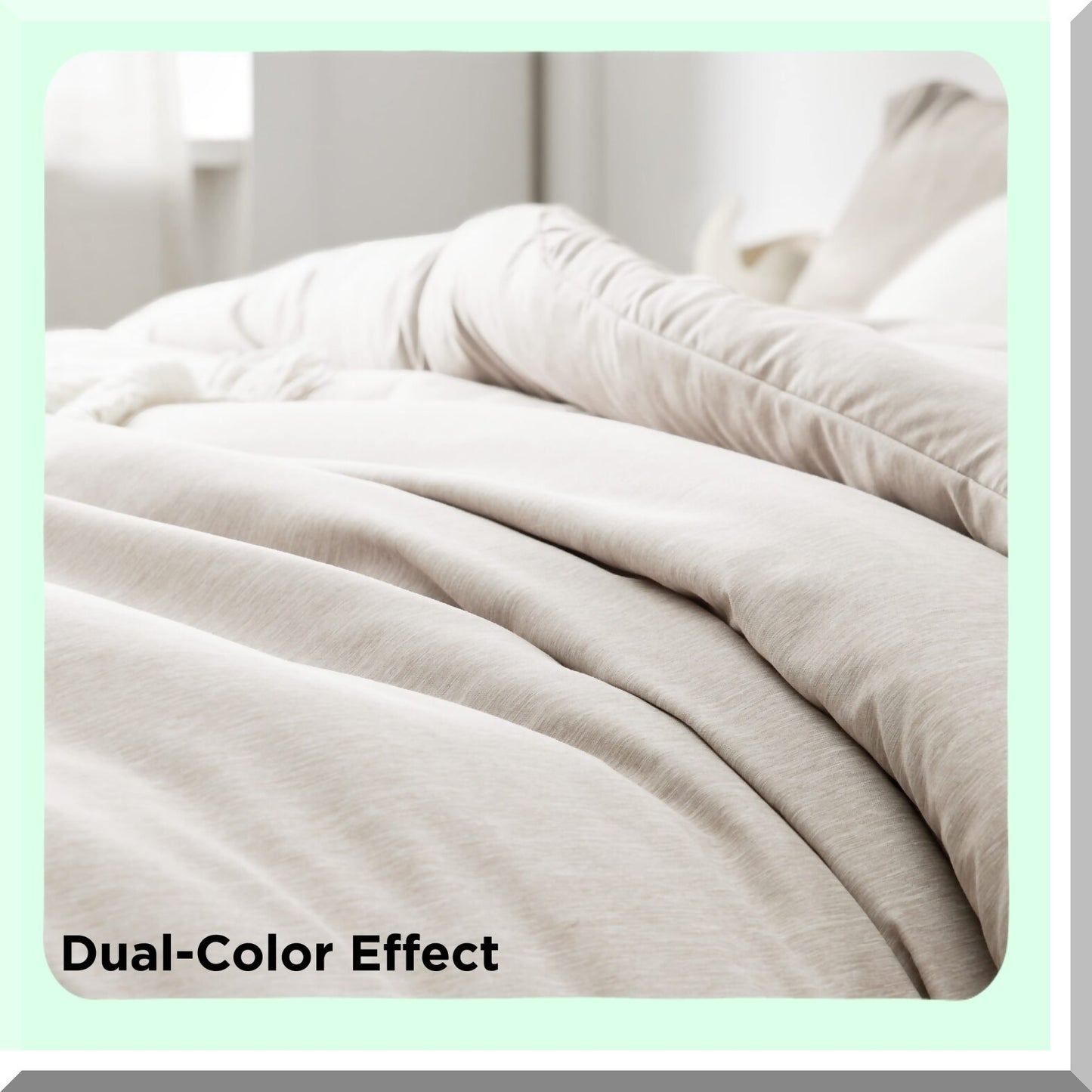 All Seasons Beige Comforter Set - Soft Cationic Dyed Bedding - 3 Piece Set (104"x90" Comforter, 2 Pillow Shams 20"x36"+2") - Size Comforter Set