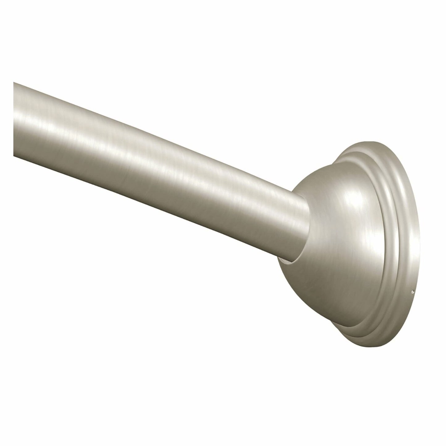 Brushed Nickel 54-72 Inch Adjustable Curved Shower Rod