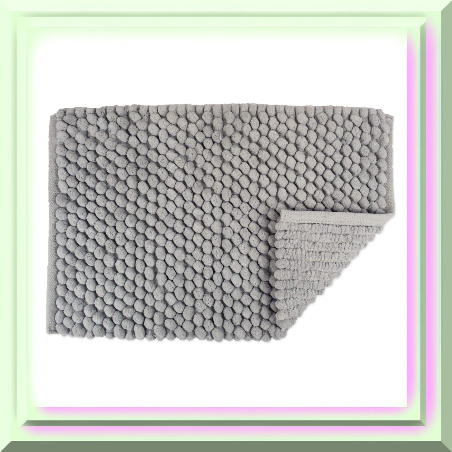 Ultra Soft Chenille Bath Mat 17x24" Gray