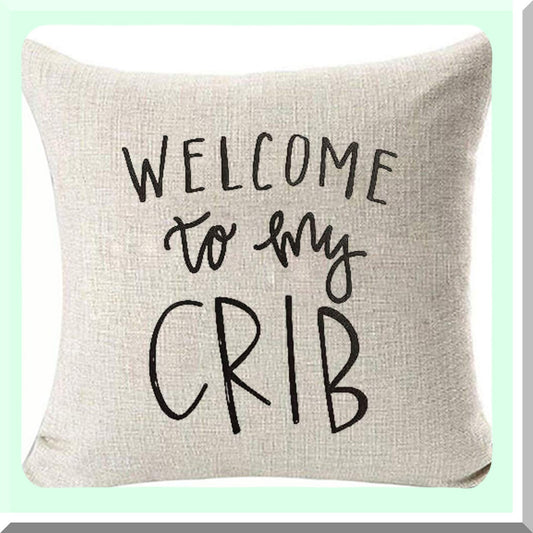 Double-Sided Welcome Pillowcase Set - Hidden Zipper 18x18 Cushion Covers - Removable Pillow Covers - Colorful Home Decor Accents