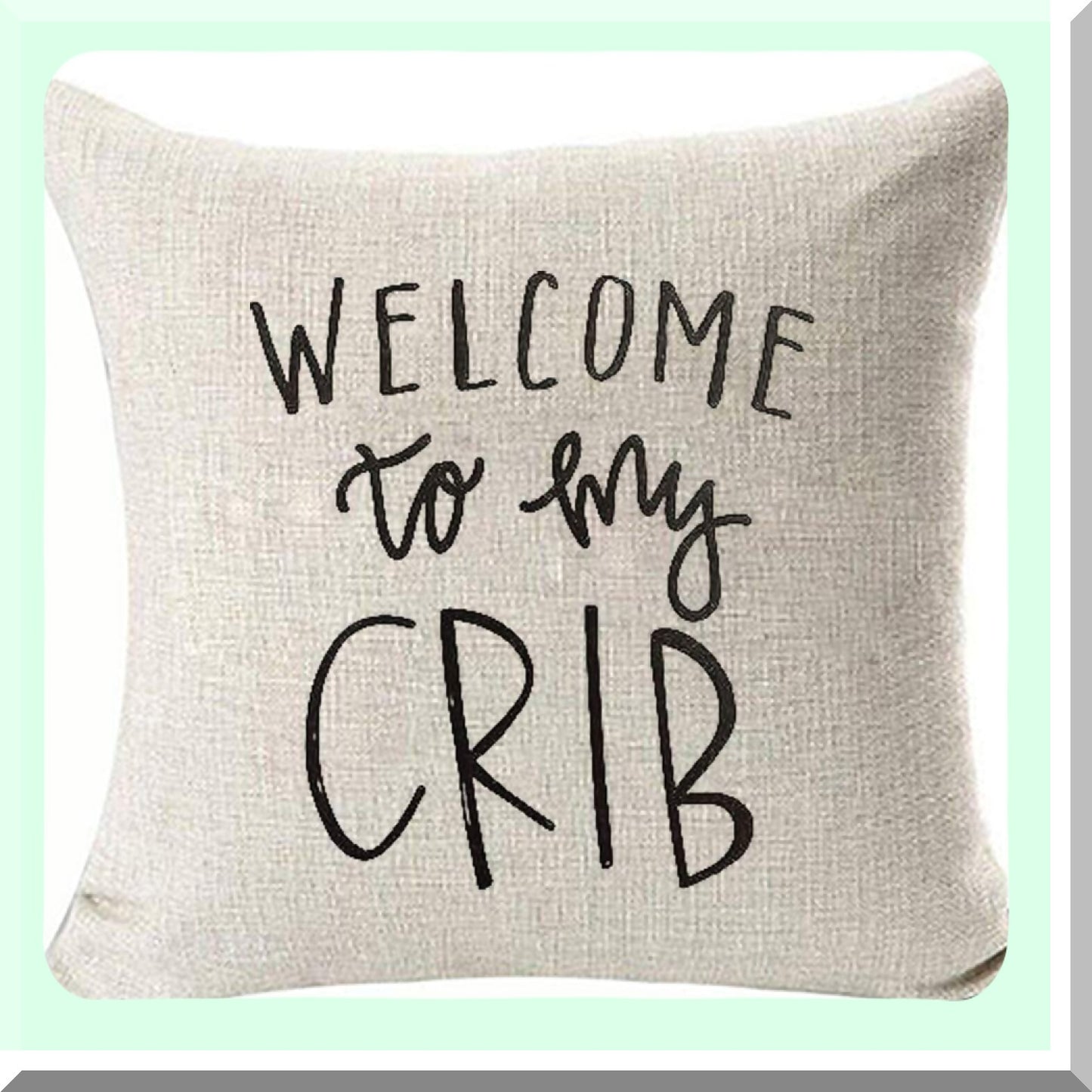 Double-Sided Welcome Pillowcase Set - Hidden Zipper 18x18 Cushion Covers - Removable Pillow Covers - Colorful Home Decor Accents