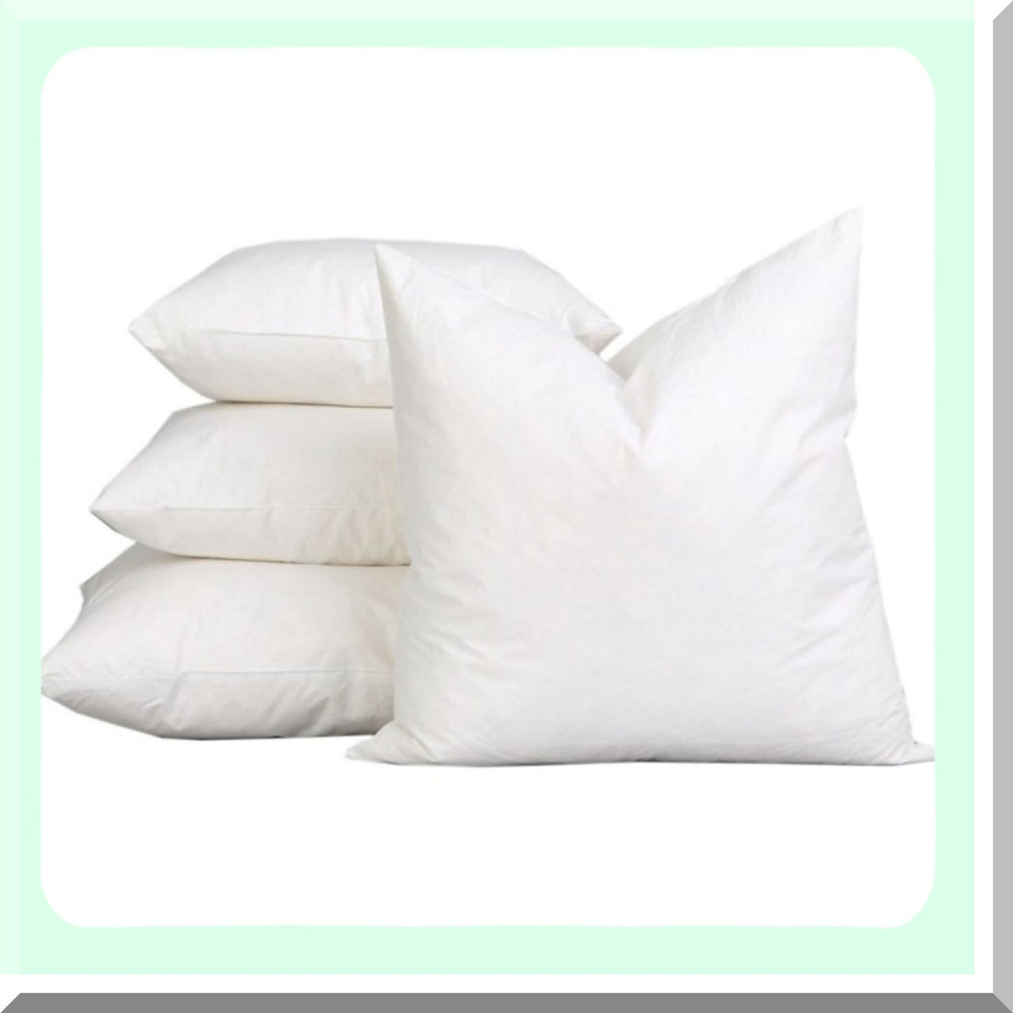 White Cloud Comfort Pillow Inserts - 22" x 22" - Set of 2 - Hypoallergenic Alternative Down - Plush and Supportive - Luxurious Bedding Upgrade
