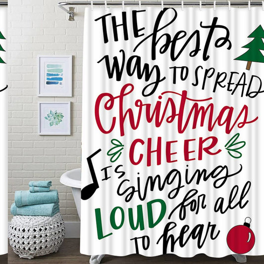 Quote Shower Curtain Set 72x72 Waterproof Polyester