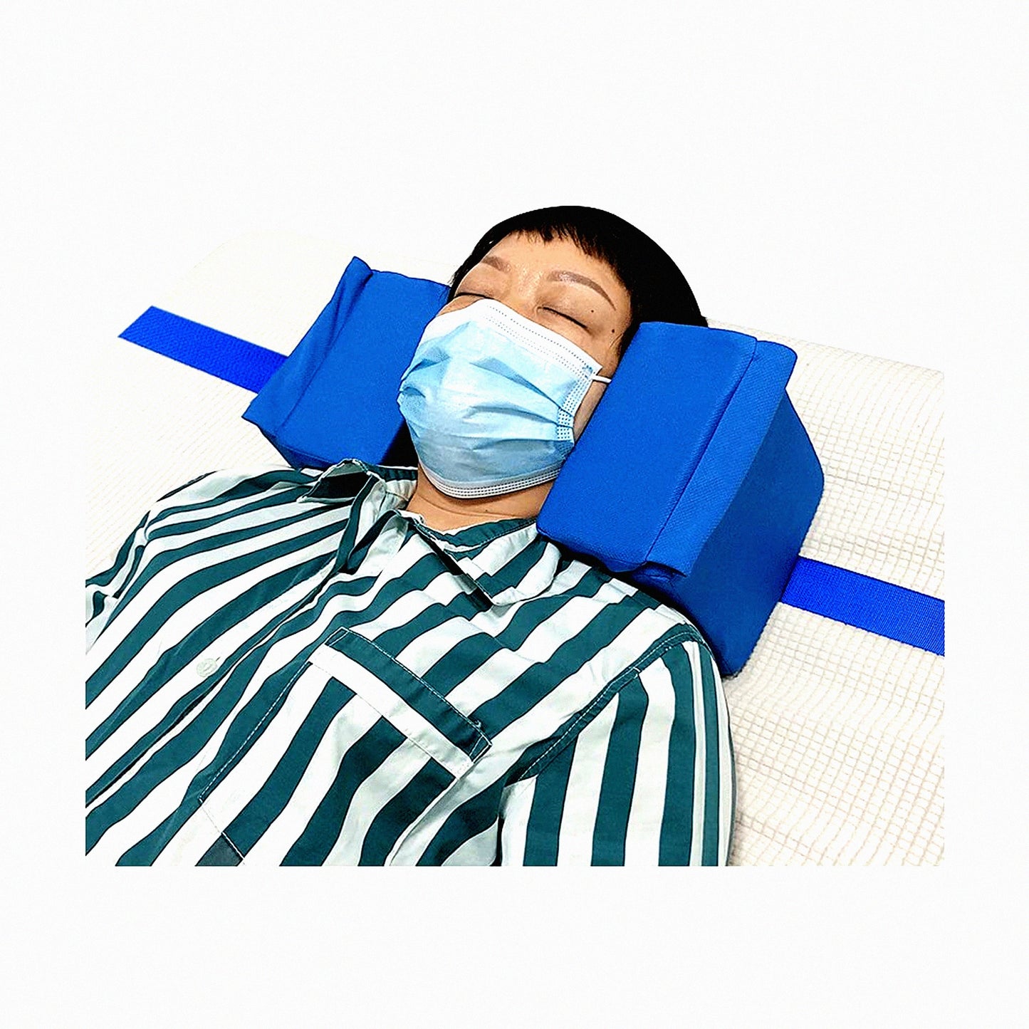 SleepEase Neck Support Wedge Pillow - Post Surgery Foam Recliner for Elderly & Disabled. Stabilize head position & improve sleep quality.