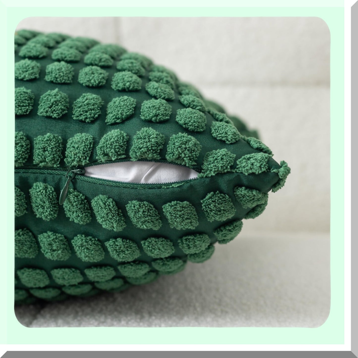 Soft Corduroy Plush Pillow Covers - Set of 2 | Solid Granular Pattern Decorative Throw Cushion Covers | Boho Farmhouse Style for Couch Sofa Bedroom | Dark Green 18x18 Inch