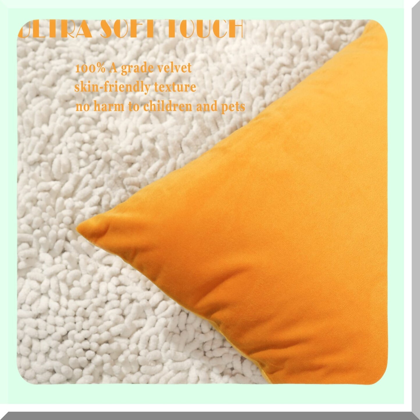 Gold Velvet Square Pillow Covers - Set of 2 | Decorative Cushion Covers for Bed, Couch, Sofa, Bench | 20 x 20 inch (50 x 50 cm) | Luxe Home Decor Essentials