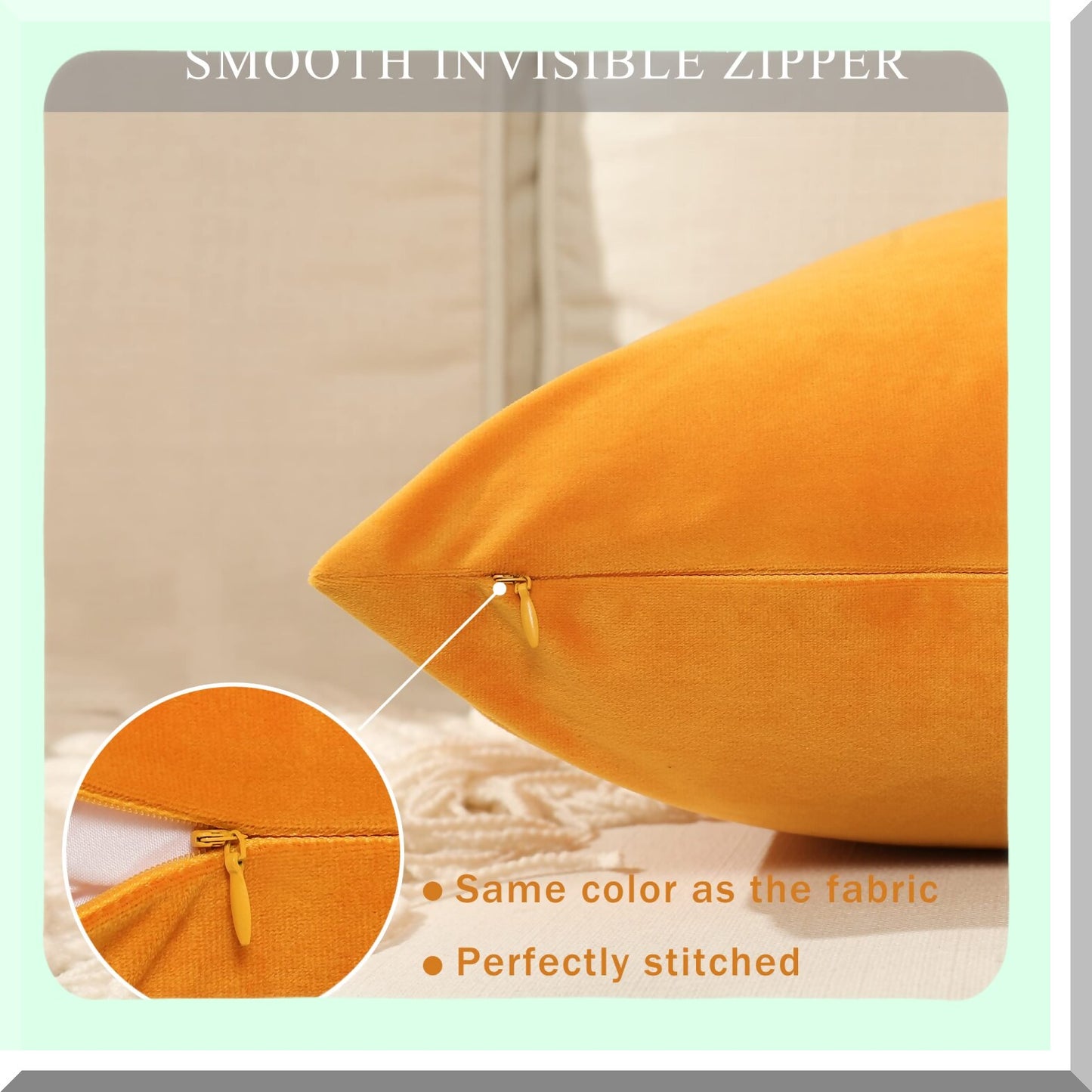 Gold Velvet Square Pillow Covers - Set of 2 | Decorative Cushion Covers for Bed, Couch, Sofa, Bench | 20 x 20 inch (50 x 50 cm) | Luxe Home Decor Essentials