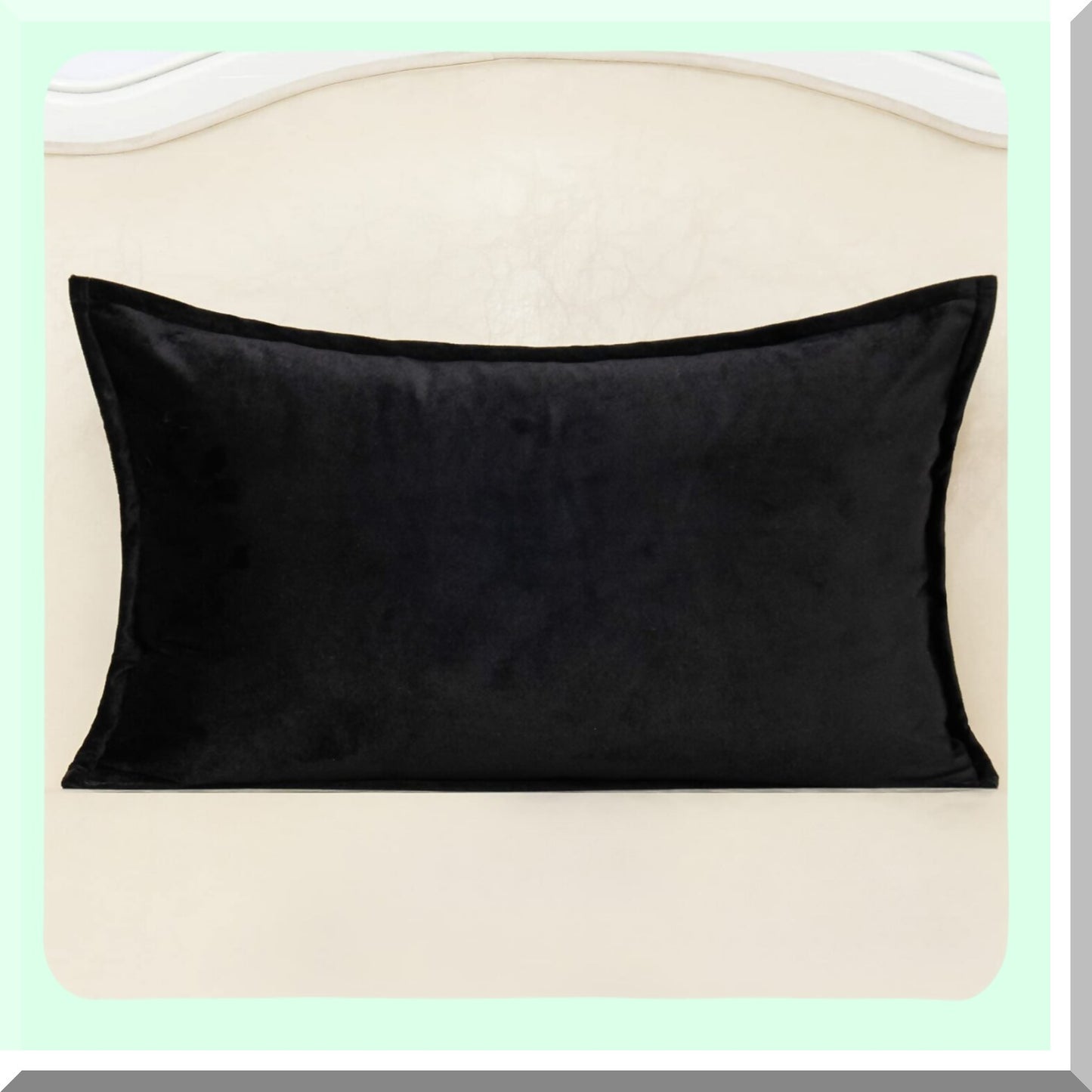 Luxury Houndstooth Velvet Lumbar Pillow Cover - Modern Cotton Cushion Case for Couch, Sofa, Living Room, Bedroom, Car - Brown Off White Black - 12x20 Inch - Decorative Throw Pillow