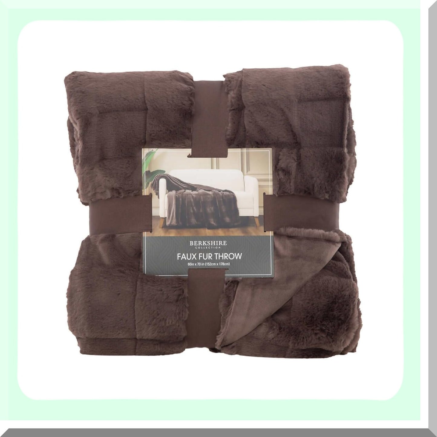 CozyNest Ultra-Soft Plush Throw Blanket 60"x70" Brown