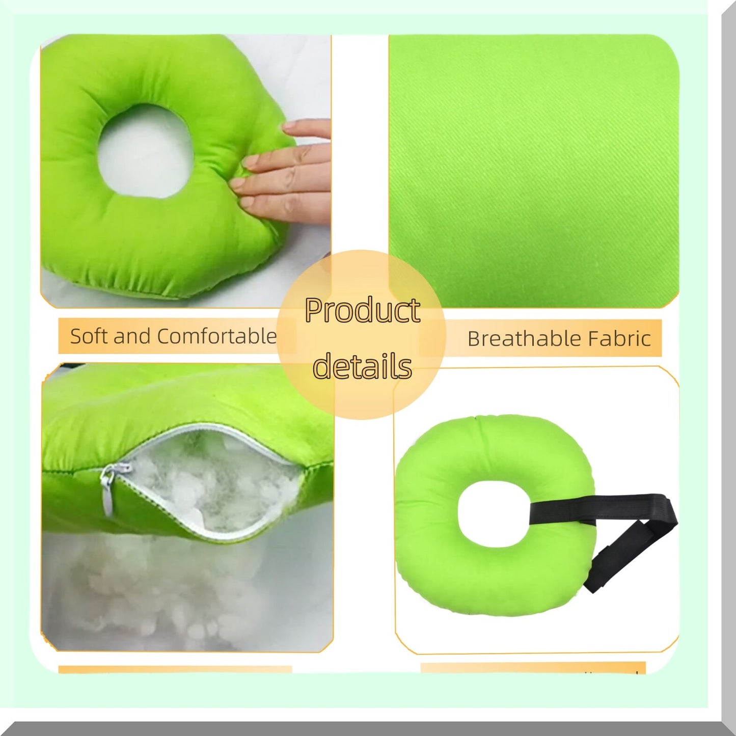 EarEase Comfort Pillow - Small Ear Pain Relief with Headband for CNH, Piercing, Inflammation, Pressure Sores. Side Sleeper Ear Guard Cushion.