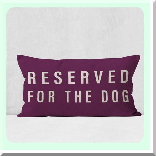 Funny Dog Lady Decorative Pillow Cover - Dog Lover Gifts - Purple Dog Mom Cushion Case - Sofa Couch Bed Throw Pillow - 20 x 12 Inch Gift for Dog Owner