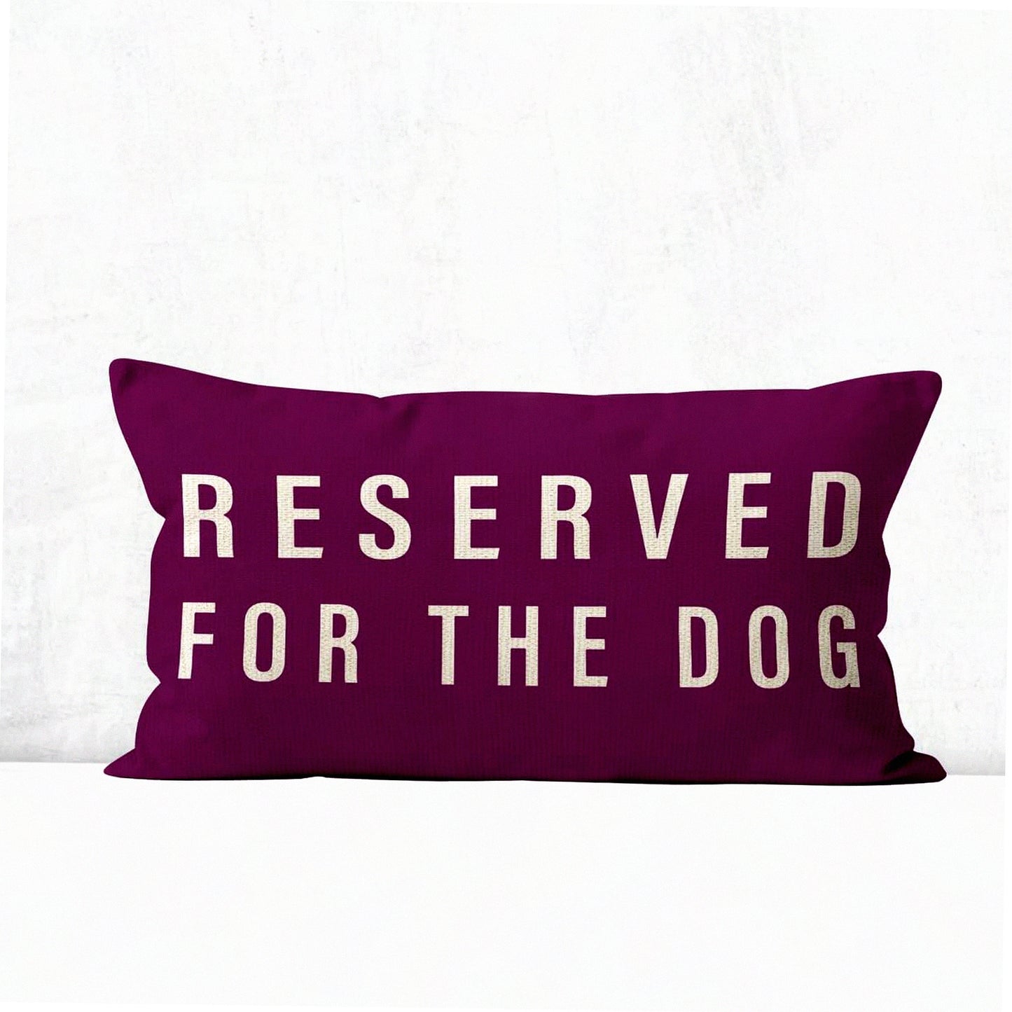 Funny Dog Lady Decorative Pillow Cover - Dog Lover Gifts - Purple Dog Mom Cushion Case - Sofa Couch Bed Throw Pillow - 20 x 12 Inch Gift for Dog Owner