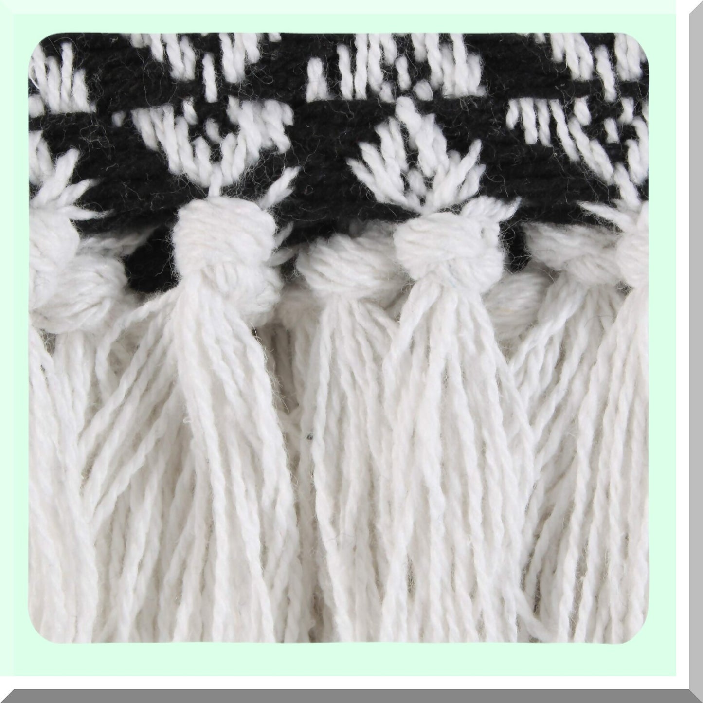 Black Arrowhead Woven Throw Blanket with Fringe - 50x60