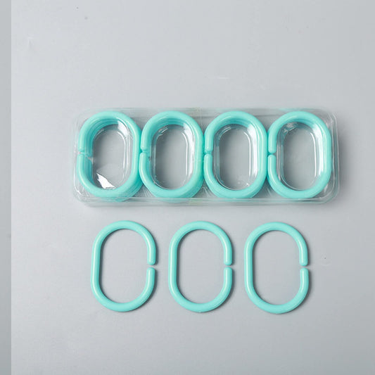 Plastic Shower Curtain Rings Pack of 12 White