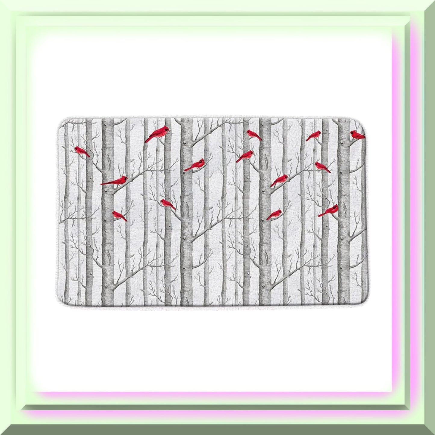 Tree Bird Bath Mat 17.8x29.5 Inch