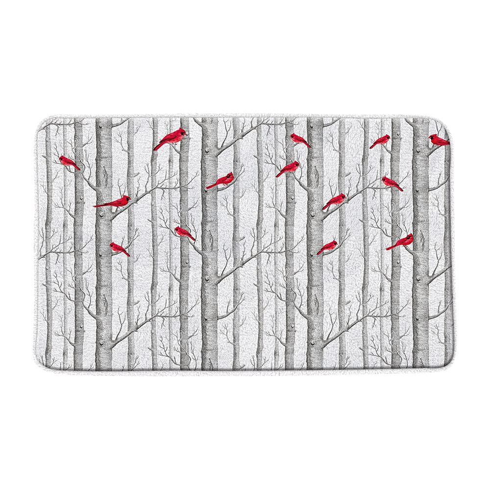 Tree Bird Bath Mat 17.8x29.5 Inch